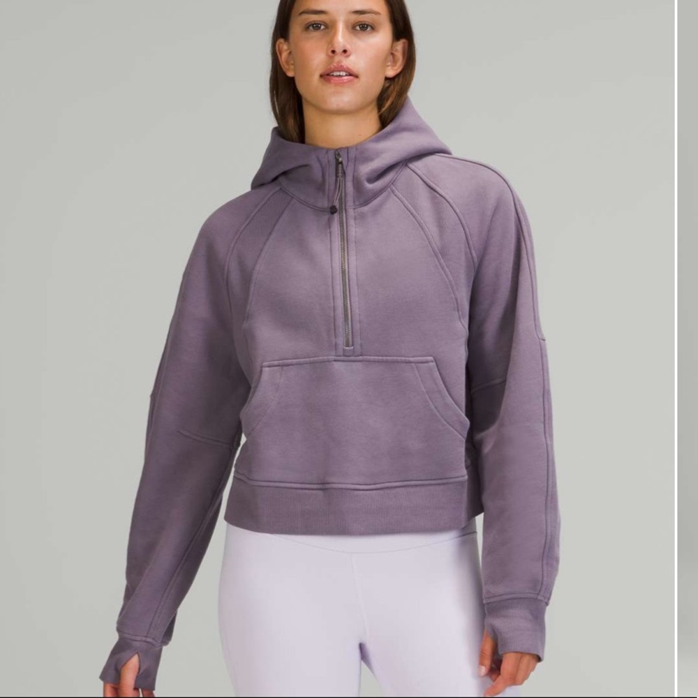 Lululemon Scuba Oversized Half-Zip Hoodie in Dusky Lavender